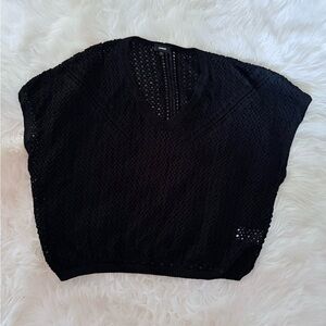 Express Black Knit Blouse